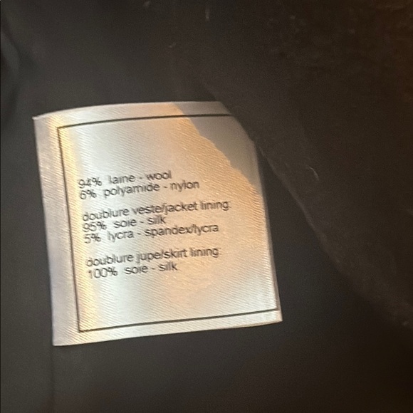 Chanel Black Collarless Jacket and Skirt Set - Picture 4 of 16